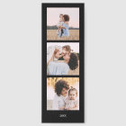 Black Personalized 3 Square Photos and text
