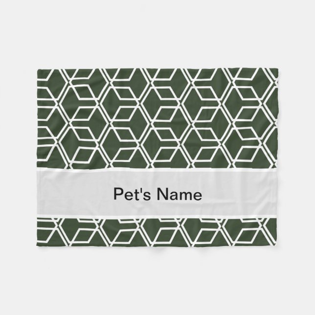 Black Personalized Dog Blankets (Front (Horizontal))