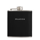 Black Personalized Flasks For Men