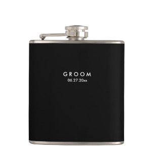 Black Personalized Flasks Wedding Gifts For Groom