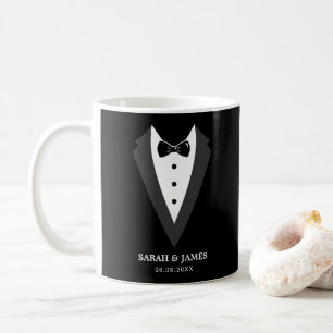 Black Personalized Groomsman Coffee Mug