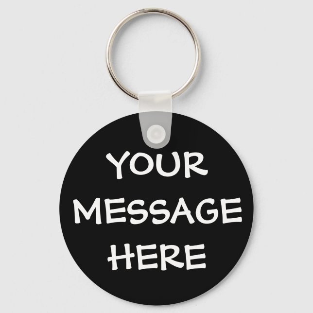 Black Personalized Key Rings for Men (Front)