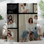 Black Personalized Modern Mom | 6 Photo Fleece Blanket<br><div class="desc">There's no better gift than one that comes from the heart, wrap your loved ones in the warmth of memories and affection with our customizable fleece blanket!. With space for 6 precious photos and your unique message, this is more than just a blanket - it's a keepsake. Perfect as a...</div>