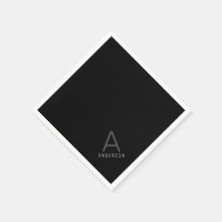 Black Personalized Monogram Name Paper