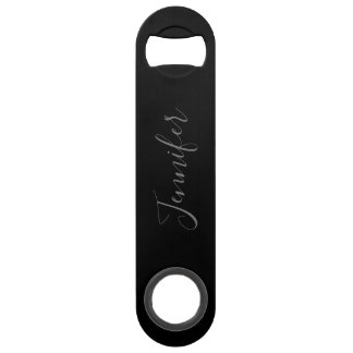 Black Personalized Name Speed Bottle Opener