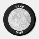 Black Personalized Round Photo Border