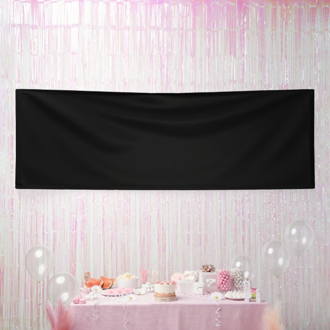 Black Personalized Template Add Design Banner (Party)
