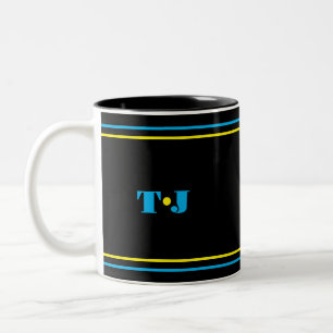 Black Personalized  Two-Tone Coffee Mug