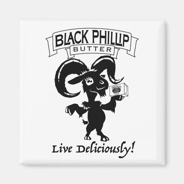 Black Phillip Butter goat magnet (Front)