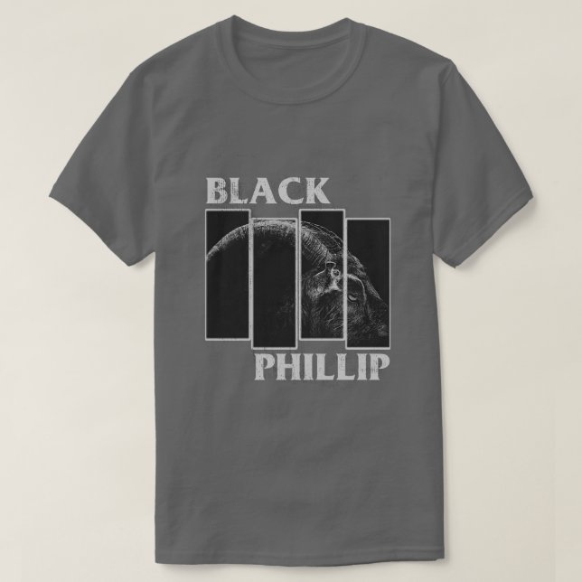 Black Phillip Distressed Version Pillow T-Shirt (Design Front)