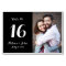 Black Photo Wedding Table Number Card