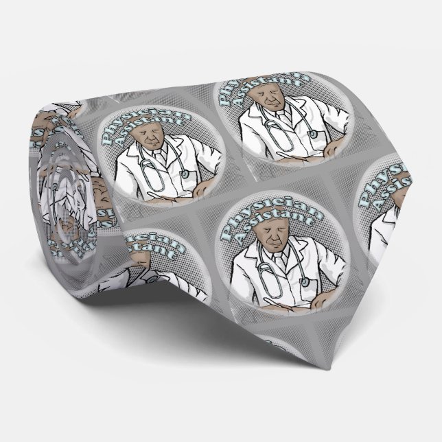 Black Physician Assistant Tie (Rolled)