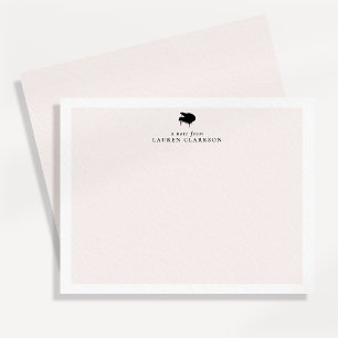 Black Piano Minimalist Music Note Card