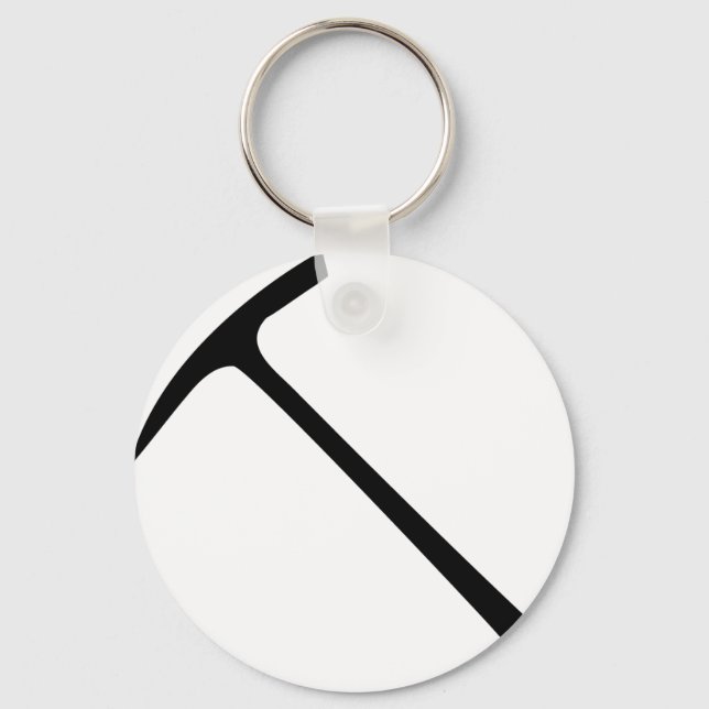 black pickax icon keychain (Front)