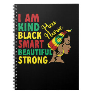 Black PICU Nurse African American Pediatric ICU Nu Notebook