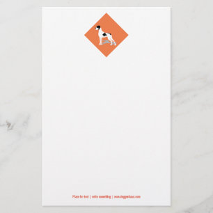 Black Piebald Great Dane Stationery