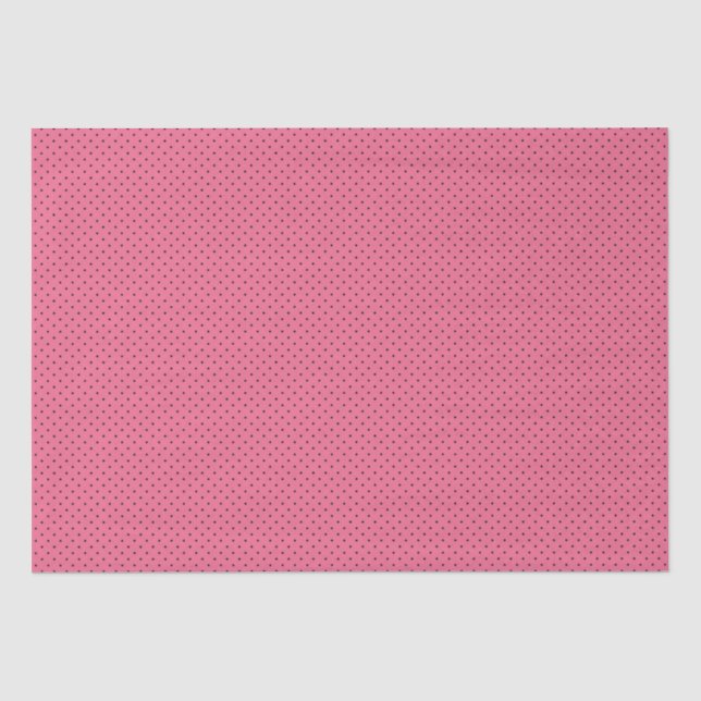 Black Pin Dots On Pink Tissue Paper (Front)