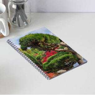 Black Pine and Red Japanese Maple Tree Notebook