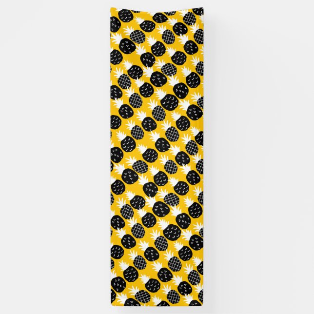 Black pineapples banner (Vertical)