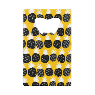 Black pineapples credit card bottle opener