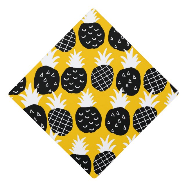 Black pineapples graduation cap topper (Front)
