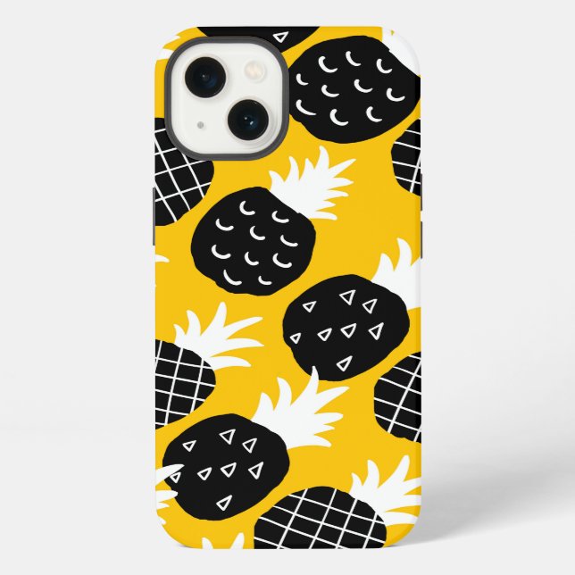Black pineapples iPhone case (Back)
