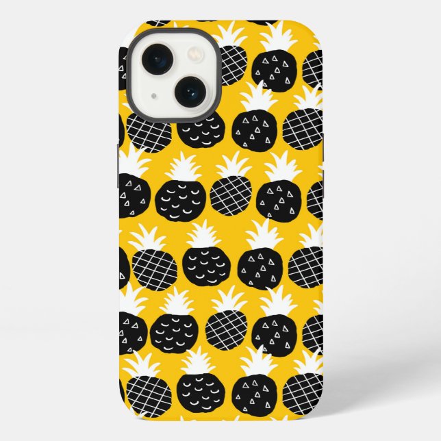 Black pineapples iPhone case (Back)