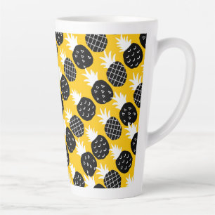 Black pineapples latte mug
