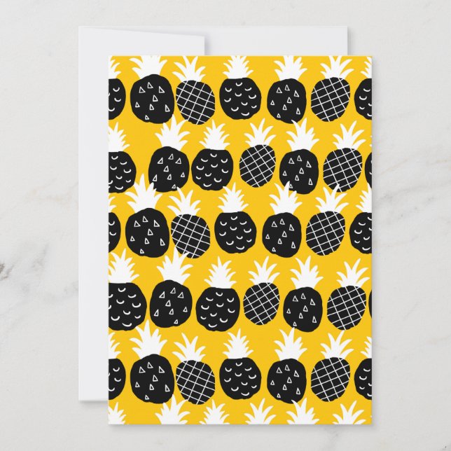 Black pineapples thank you card (Front)