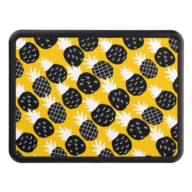 Black pineapples trailer hitch cover (Front)