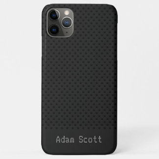 Black Pinhole Carbon Fibre Graphite Polymer iPhone 11 Pro Max Case
