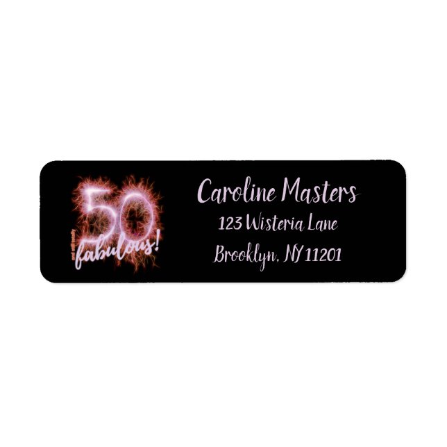 Black Pink 50 & still Fabulous 50th Birthday Party (Front)