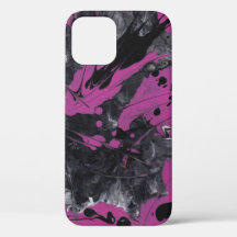 Black pink abstract shell.