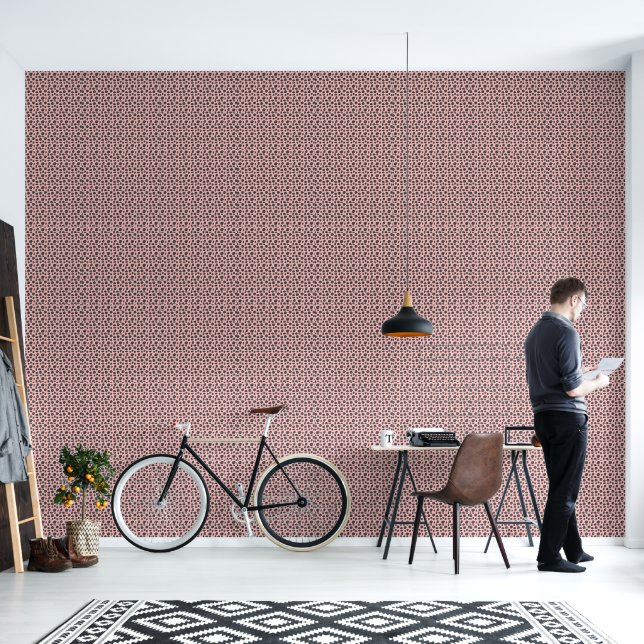 Black Pink Animal Print  Wallpaper (Living Room)
