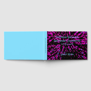 Black Pink Blue Retirement Party Memory/Guest Book