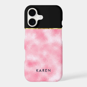 Black & Pink Bokeh Glitter Geometric Design