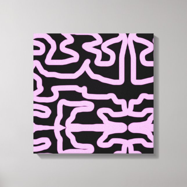 Black pink canvas print (Front)