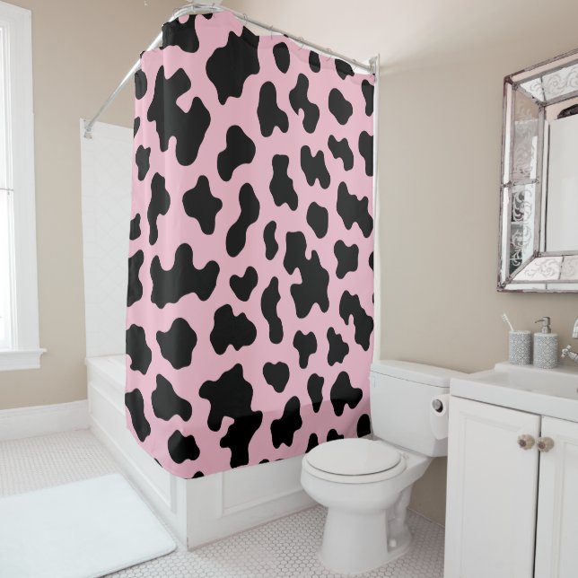 Black & Pink Cow Cowhide Print  (In Situ)