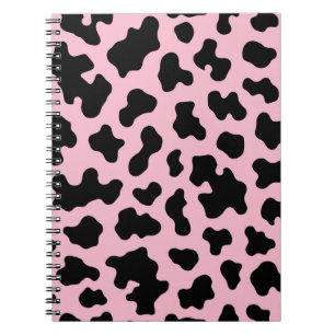 Black & Pink Cow Cowhide Print  Notebook