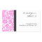 Black Pink Damask Wedding Favour Tags