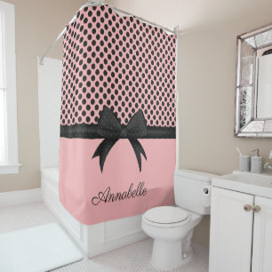 Black Pink Dots & Ribbon