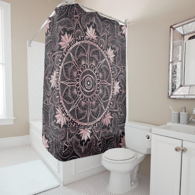 Black Pink Eye Mandala (In Situ)