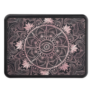 Black Pink Eye Mandala Trailer Hitch Cover
