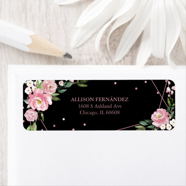 Black Pink Floral Quinceanera  (Insitu)