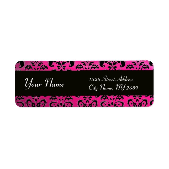 BLACK PINK FUCHSIA  DAMASK (Front)