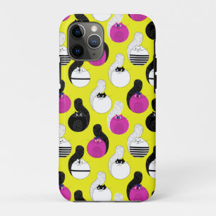 Black Pink Funny Nautical Cats  iPhone 11 Pro Case