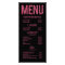 Black & Pink Glitter Typography Salon Menu Cards