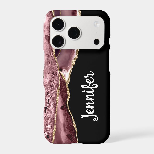 Black Pink Gold Faux Crystal (Back)