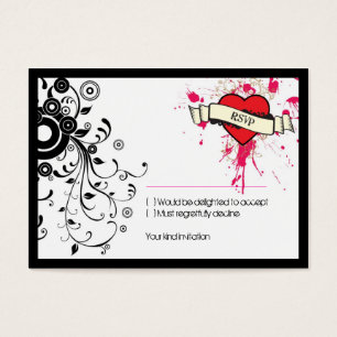 Black & Pink Grungy Heart Music Mariage à thème