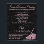 Black Pink Janitorial Maid House Clean Flyer<br><div class="desc">Black Pink Janitorial Maid House Clean</div>